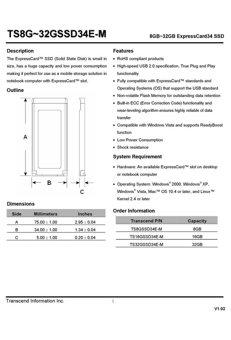 Transcend TS8~32GSSD34E-M Specifications