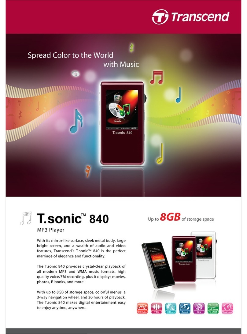 Transcend Transcend T.sonic 840 User manual