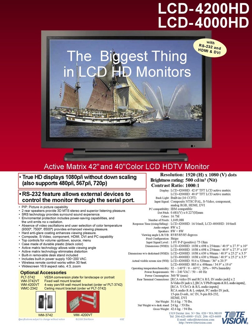 Totevision LCD-4000HD User manual