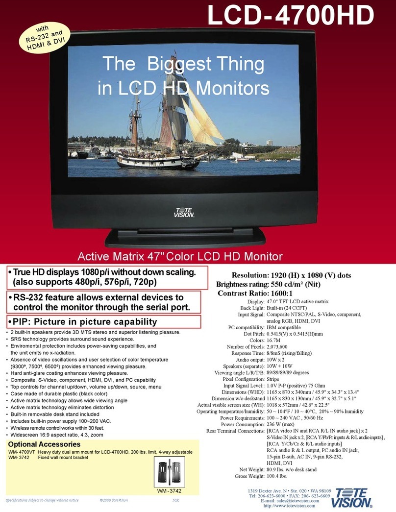 Totevision LCD-4700HD User manual