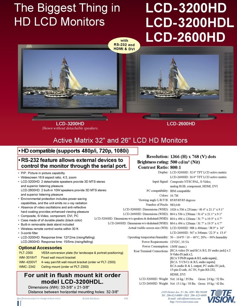 Totevision LCD-2600HD User manual