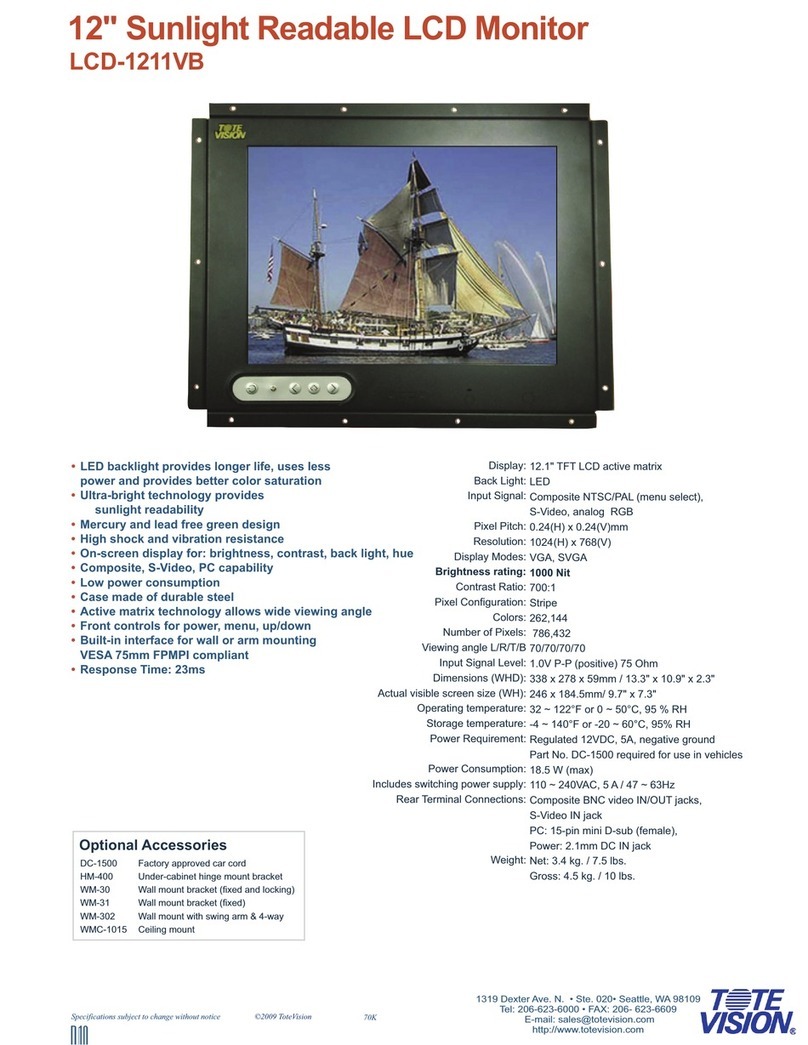 Totevision LCD-1211VB User manual