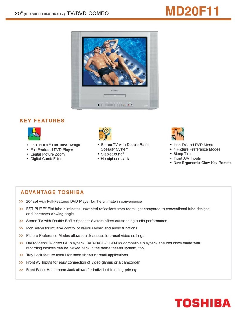 Toshiba MD20F11 Specification sheet