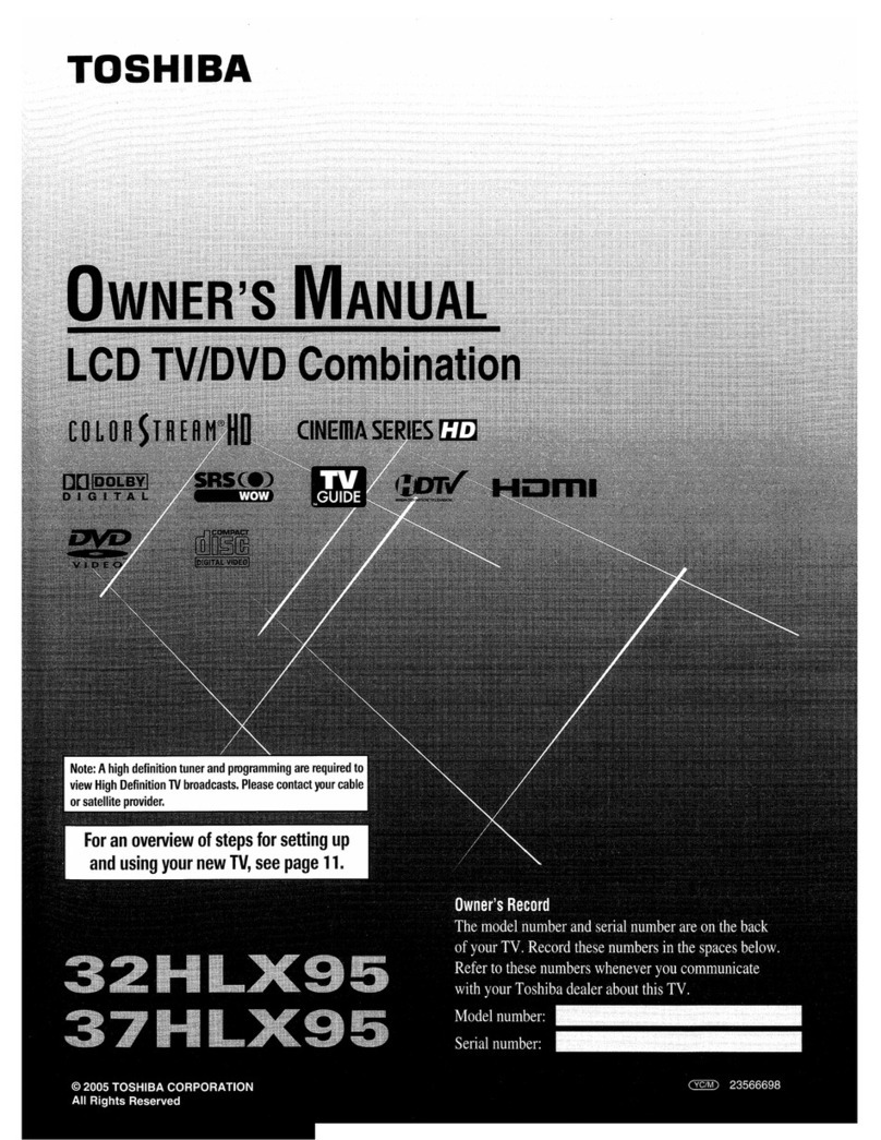 Toshiba 32HLX95 User manual