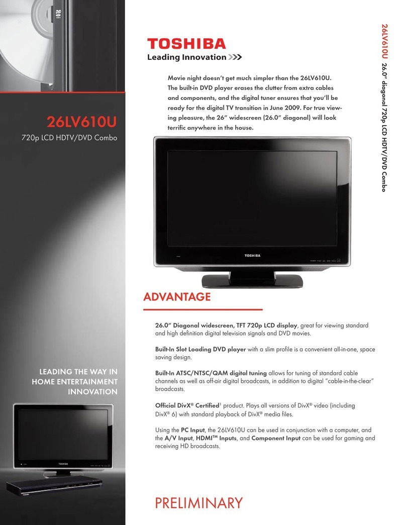Toshiba 26LV610U - 26" LCD TV User manual