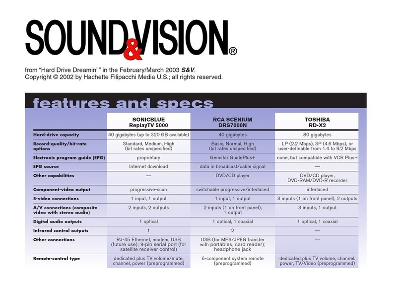 Toshiba RD-X2 User manual