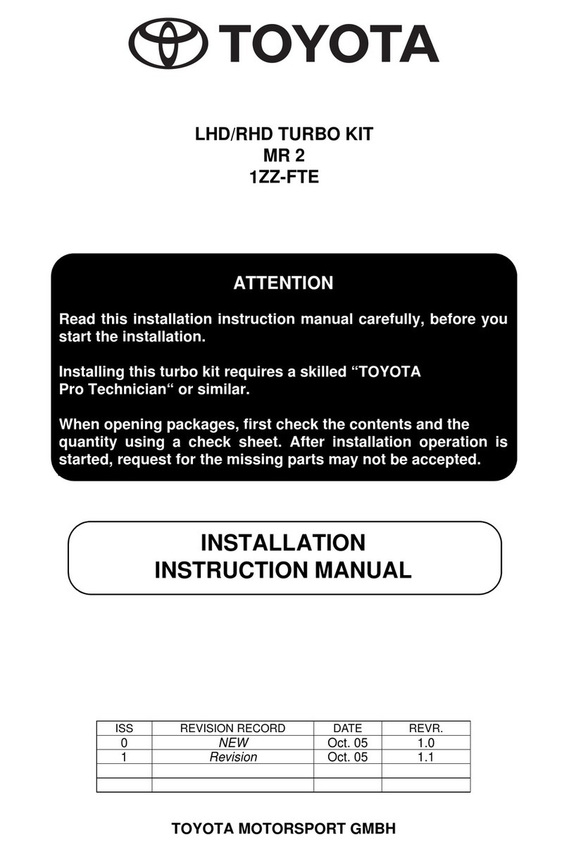 Toyota pmn Installation instructions manual Toyota pmn Installation instructions manual