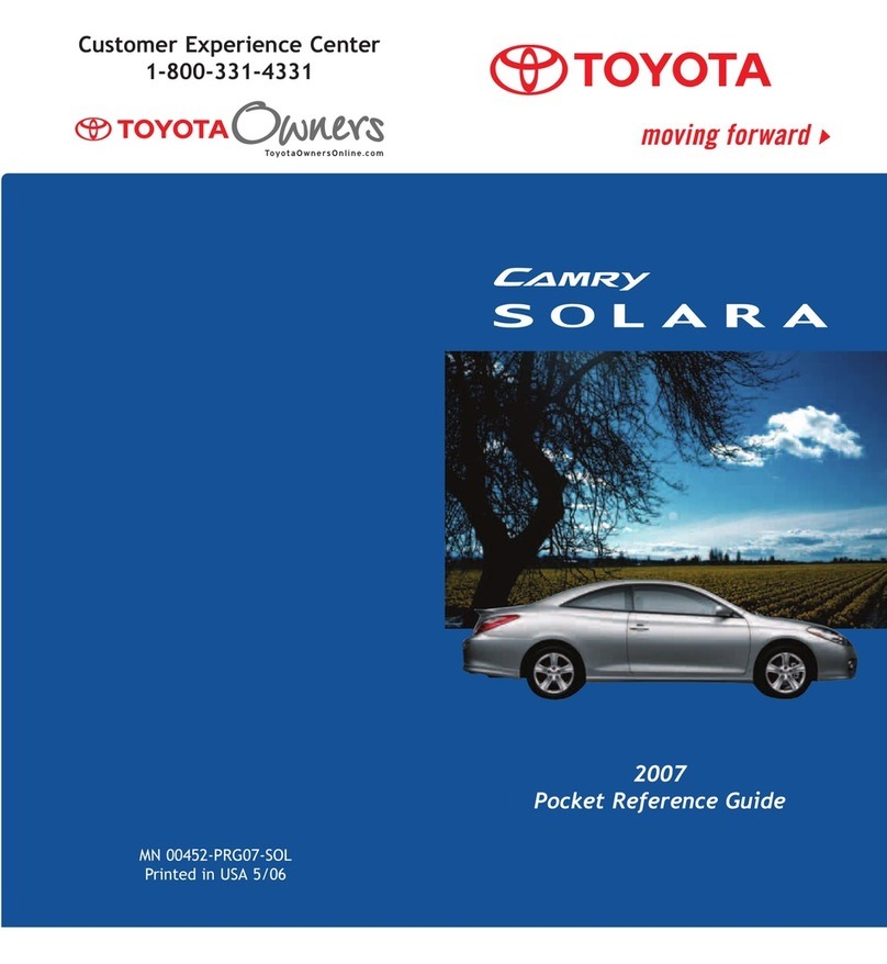 Toyota CAMRY SOLARA 00452-PRG07-SOL User manual