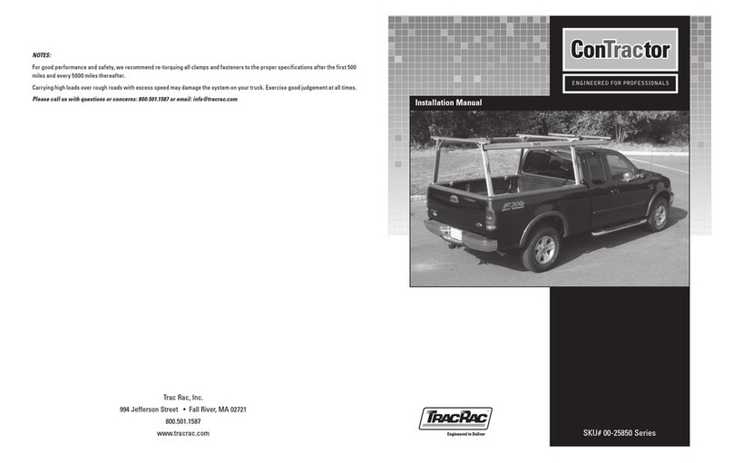 TracRac SKU# 00-25850 installation manual