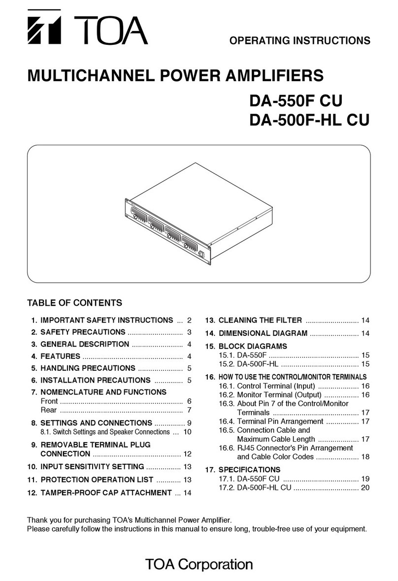 Toa DA-500F-HL CU user manual