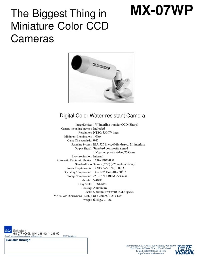 Totevision MX-07WP Specification sheet