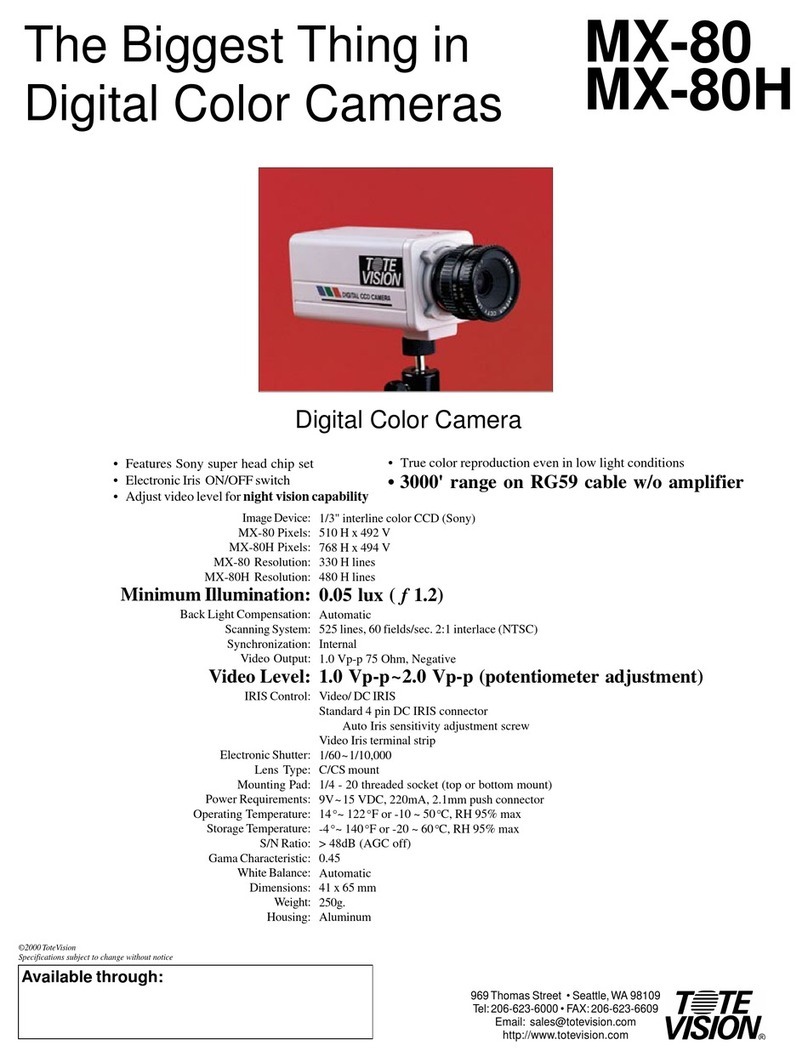 Totevision MX-80 Specification sheet