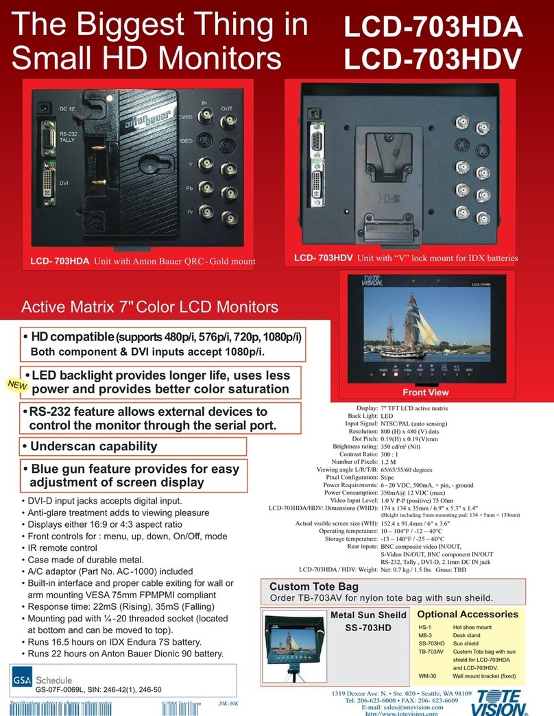 Totevision LCD-703HDA User manual