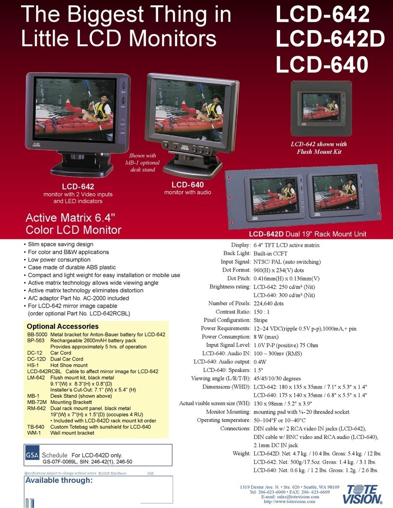 Totevision LCD-642 User manual
