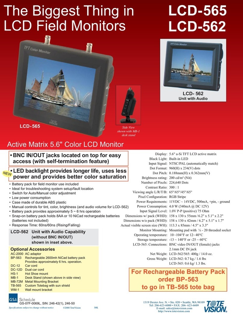 Totevision LCD-562 User manual