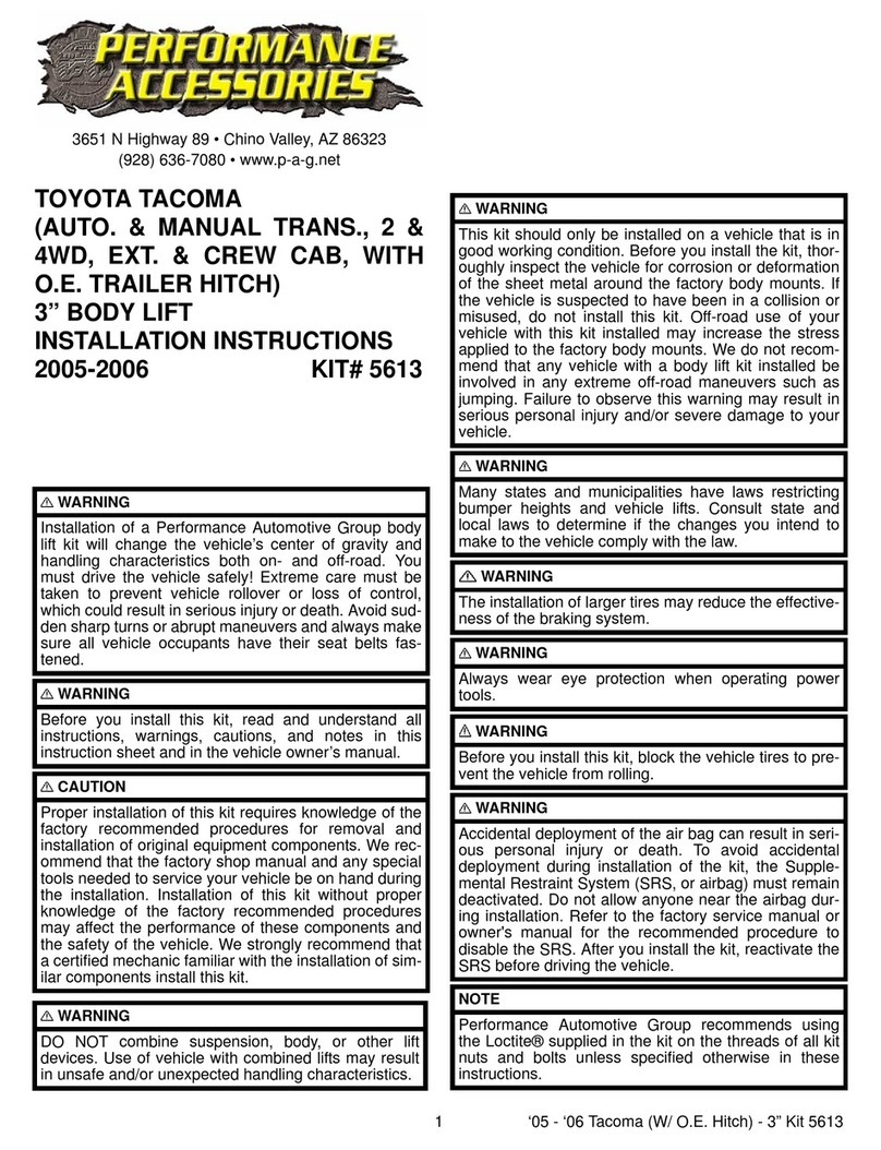 Performance 5613 User manual