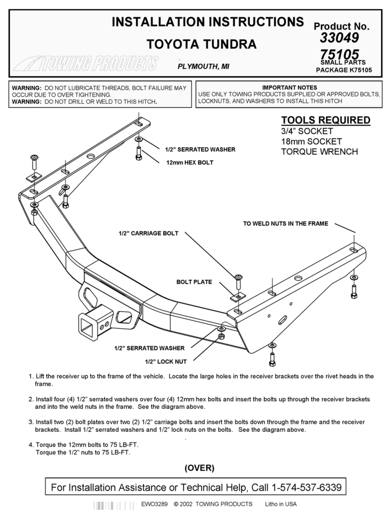 Towing Products 33049 installation instructions