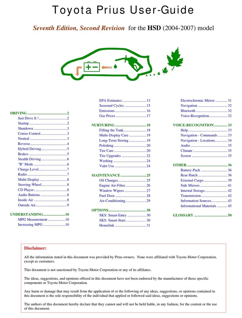 Toyota Prius HSD user guide