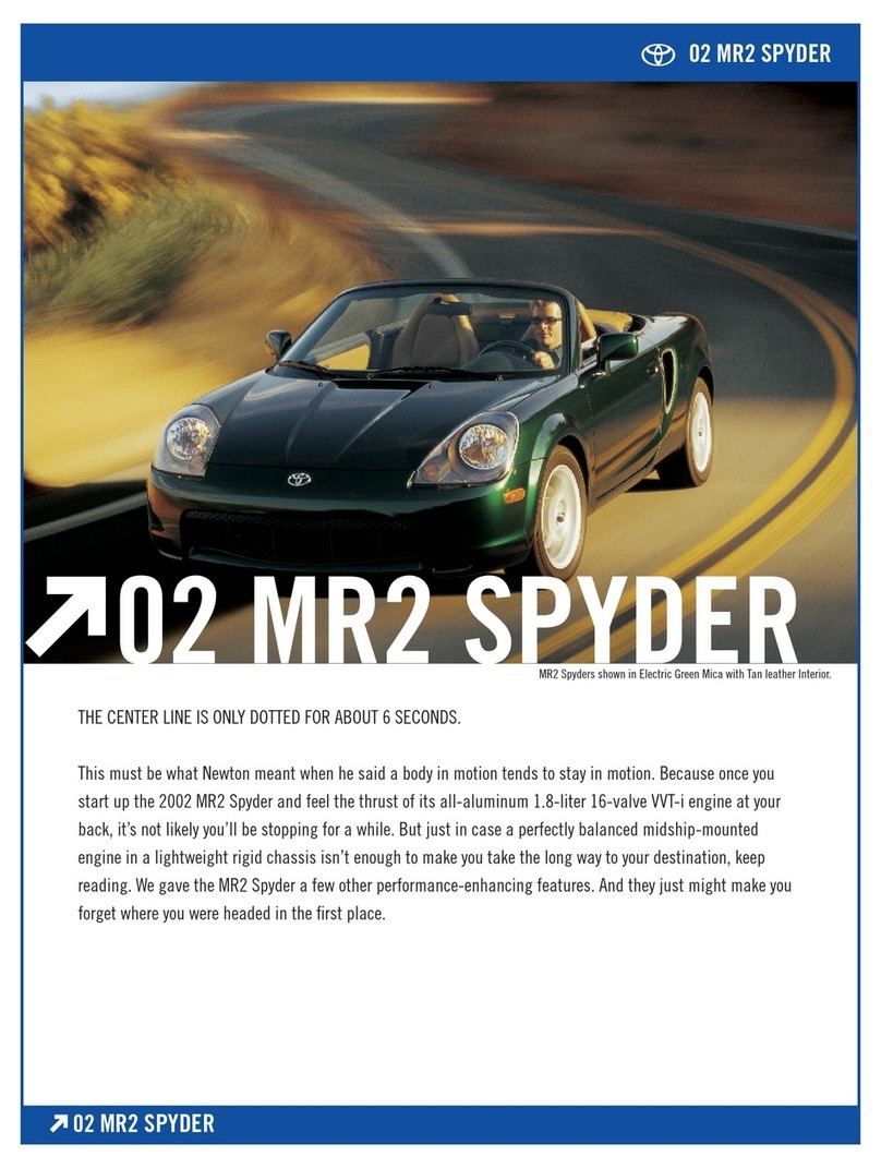 Toyota Spyder 02 MR2 User manual