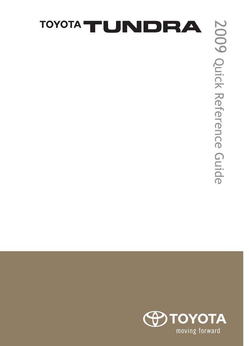 Toyota 2009 Tundra Quick reference guide
