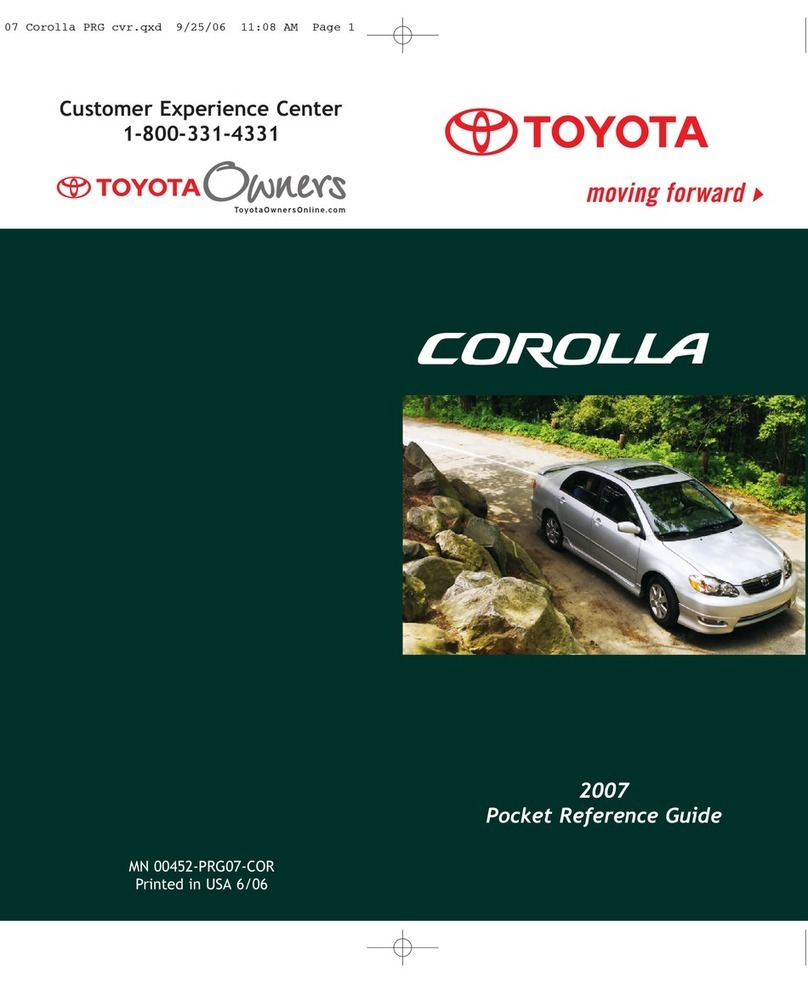 Toyota Corolla 2007 Pocket reference guide