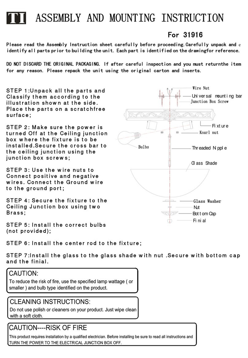 Triarch 31916 Assembly and mounting instructions Triarch 31916 Assembly and mounting instructions