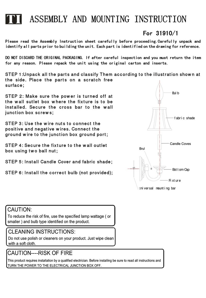 Triarch 31910/1 Assembly and mounting instructions