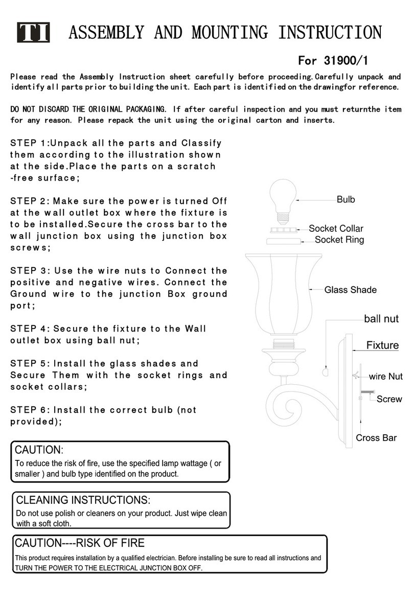 Triarch 31900/1 Assembly and mounting instructions Triarch 31900/1 Assembly and mounting instructions