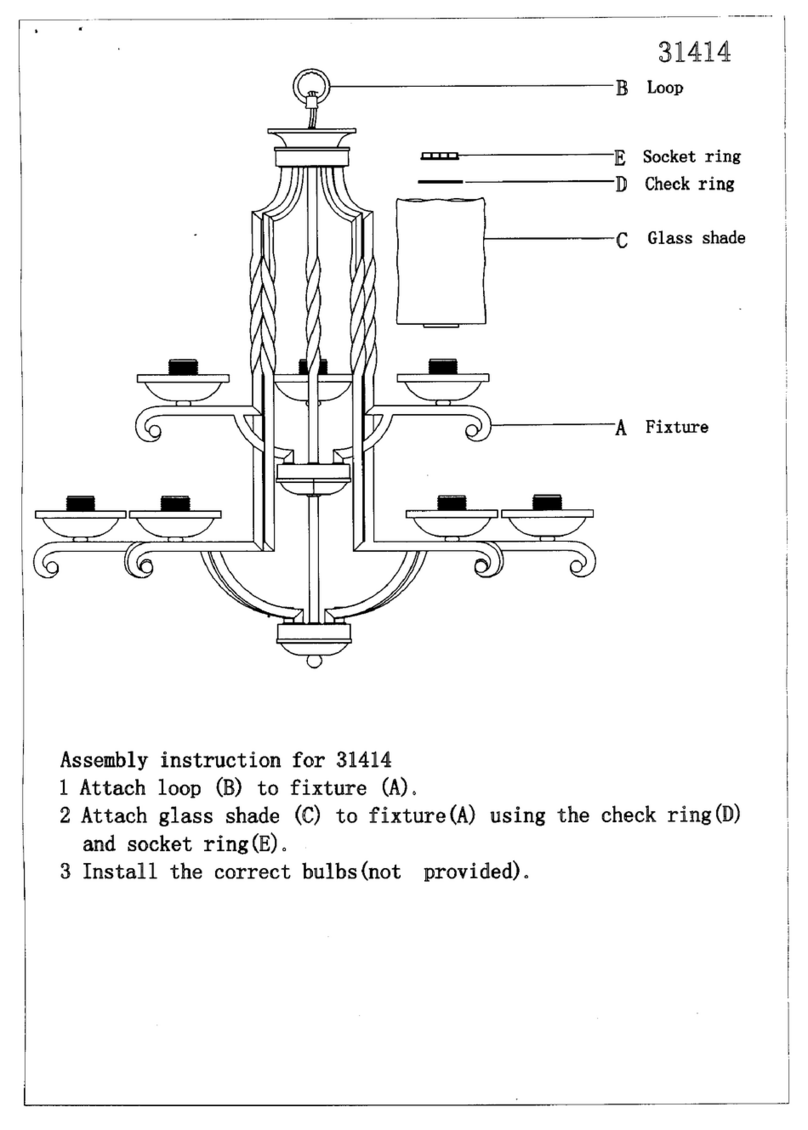 Triarch Indoor Lighting 31414 User manual