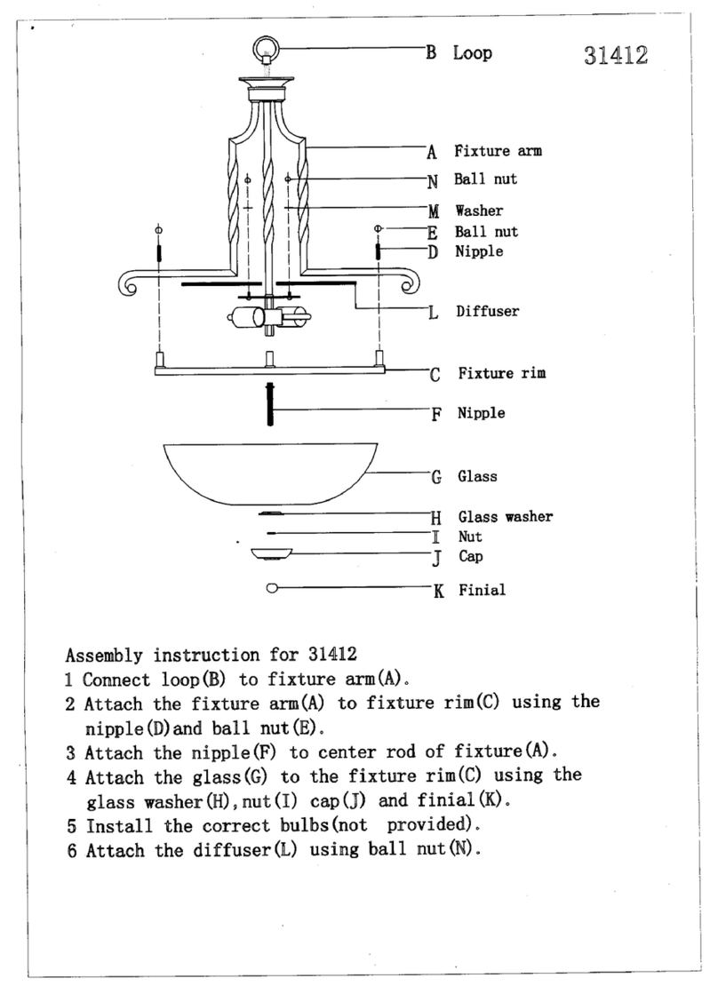 Triarch Indoor Lighting 31412 User manual