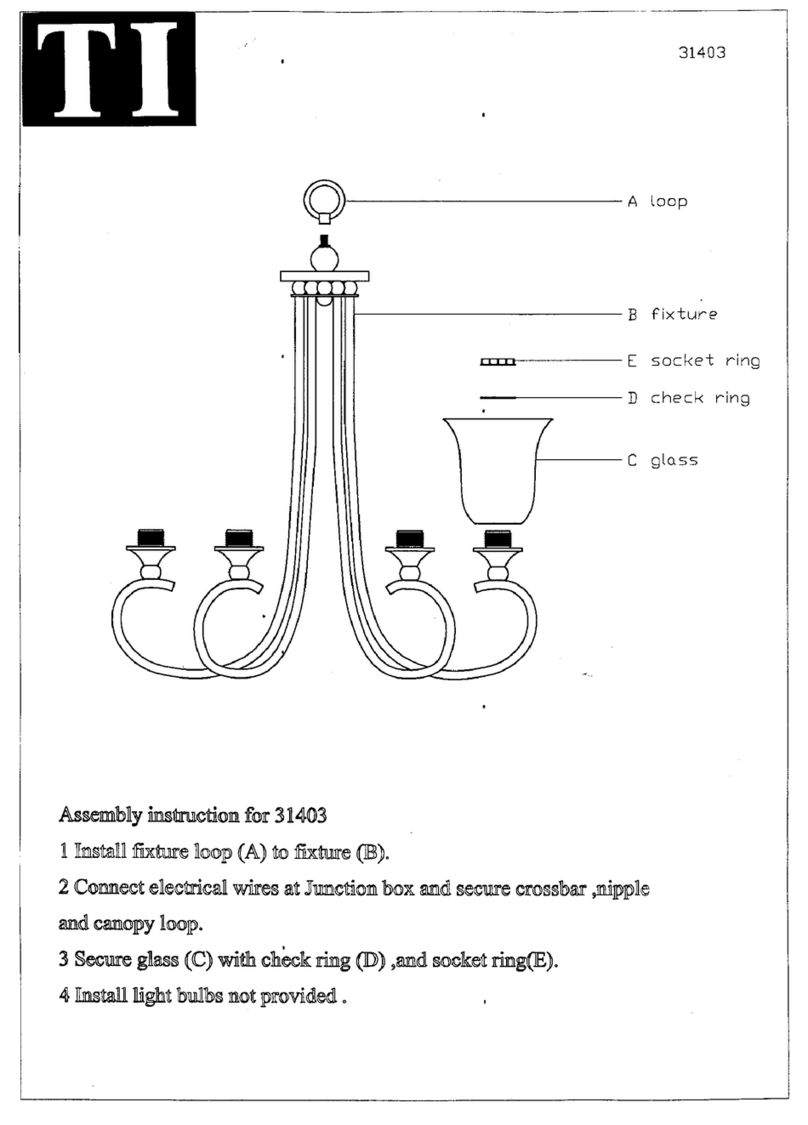 Triarch Indoor Lighting 31403 User manual Triarch Indoor Lighting 31403 User manual