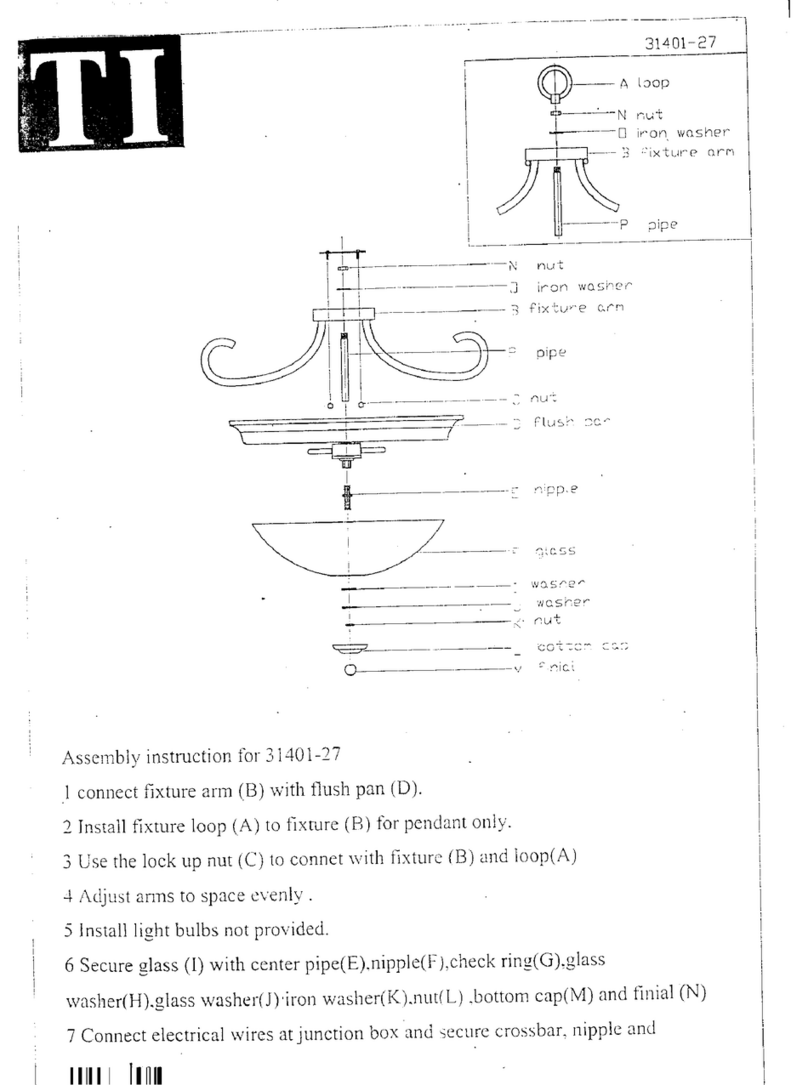 Triarch Indoor Lighting 31401-27 User manual