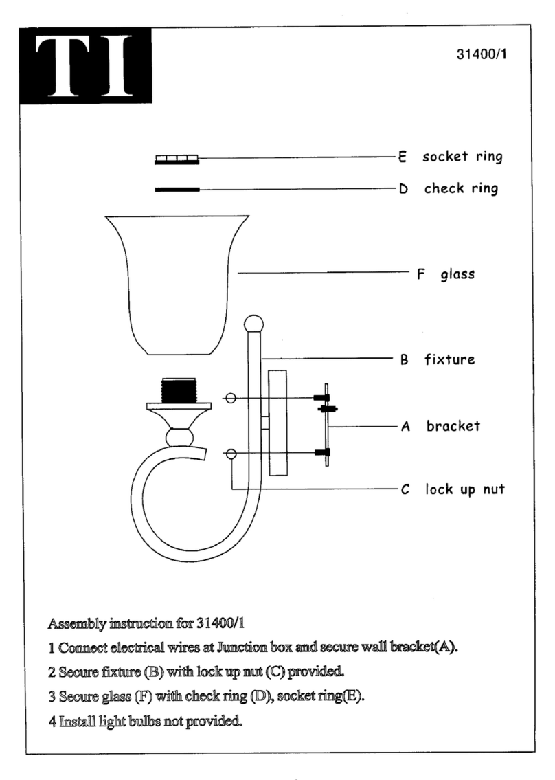 Triarch Indoor Lighting 31400/1 User manual