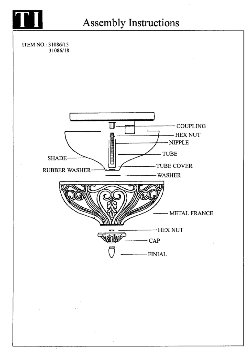 Triarch Indoor Lighting 31086-15 User manual Triarch Indoor Lighting 31086-15 User manual