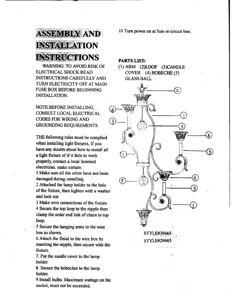Triarch 39665 Instruction manual Triarch 39665 Instruction manual