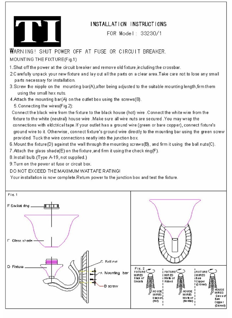 Triarch 33230/1 installation instructions