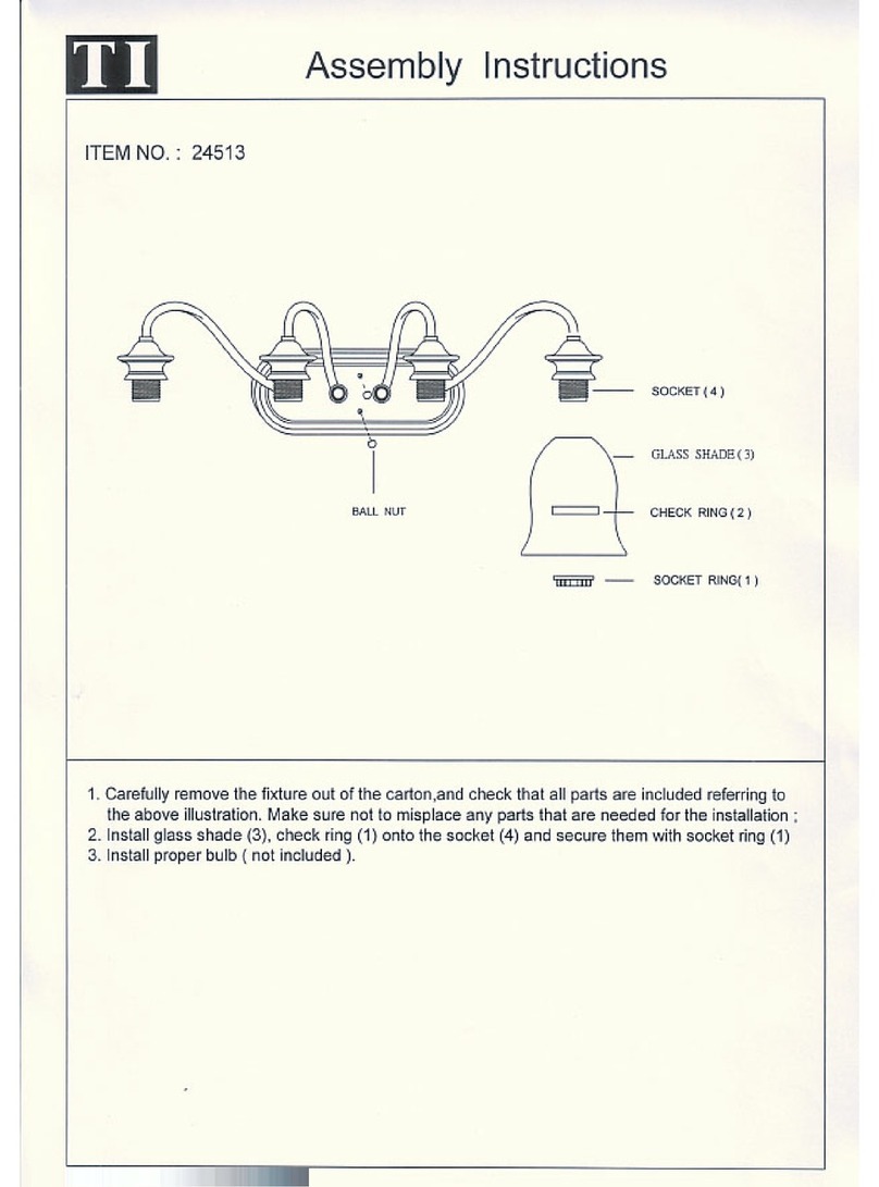 Triarch Indoor Lighting 25413 Assembly instructions