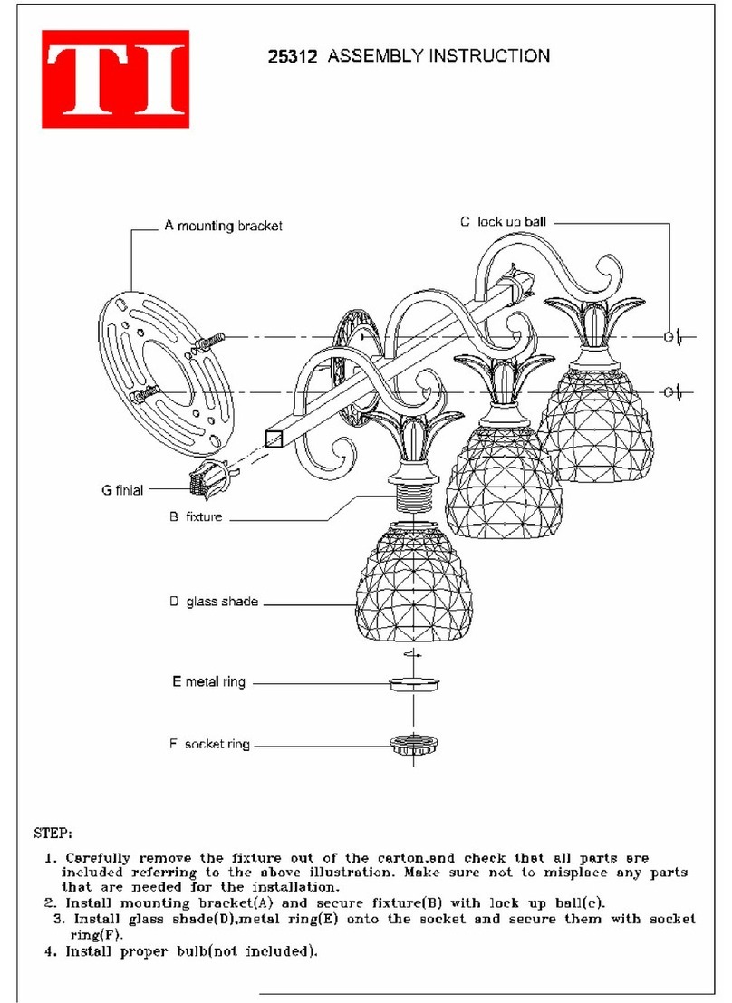 Triarch Indoor Lighting 25312 User manual Triarch Indoor Lighting 25312 User manual