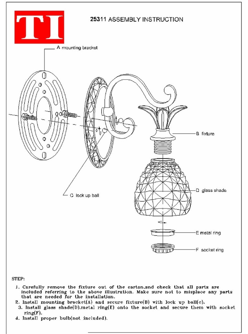 Triarch Indoor Lighting 25311 Assembly instructions