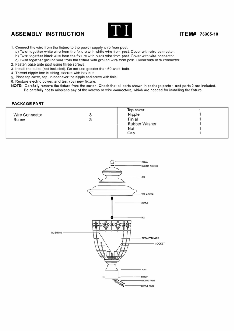 Triarch 75365/10 Assembly instructions