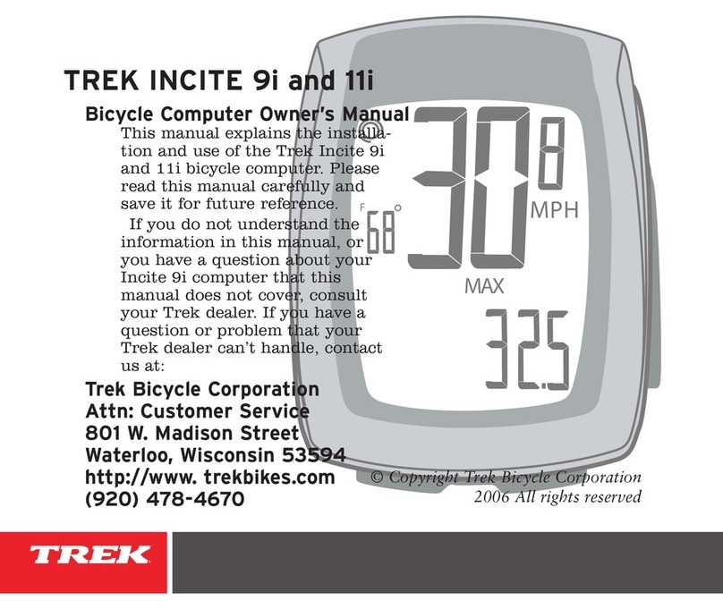 Trek INCITE 11i owner's manual