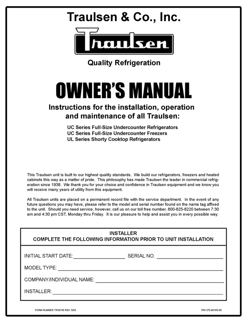 Traulsen UC Series User manual