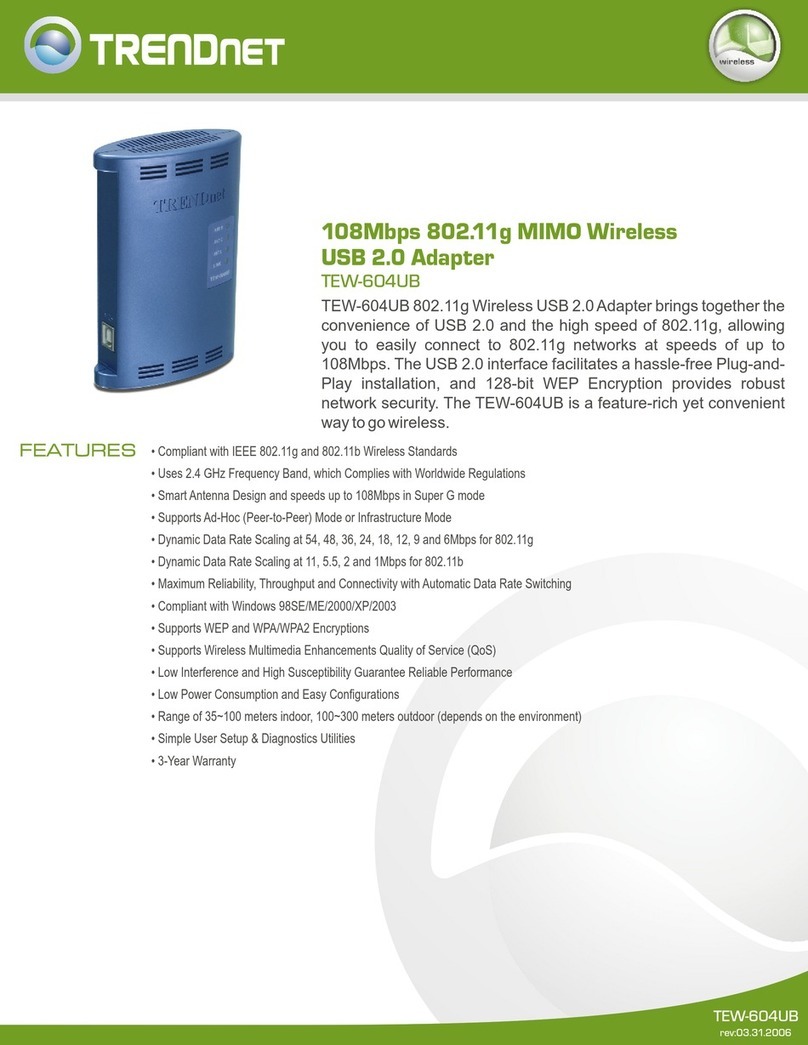 TRENDnet TEW-604UB User manual