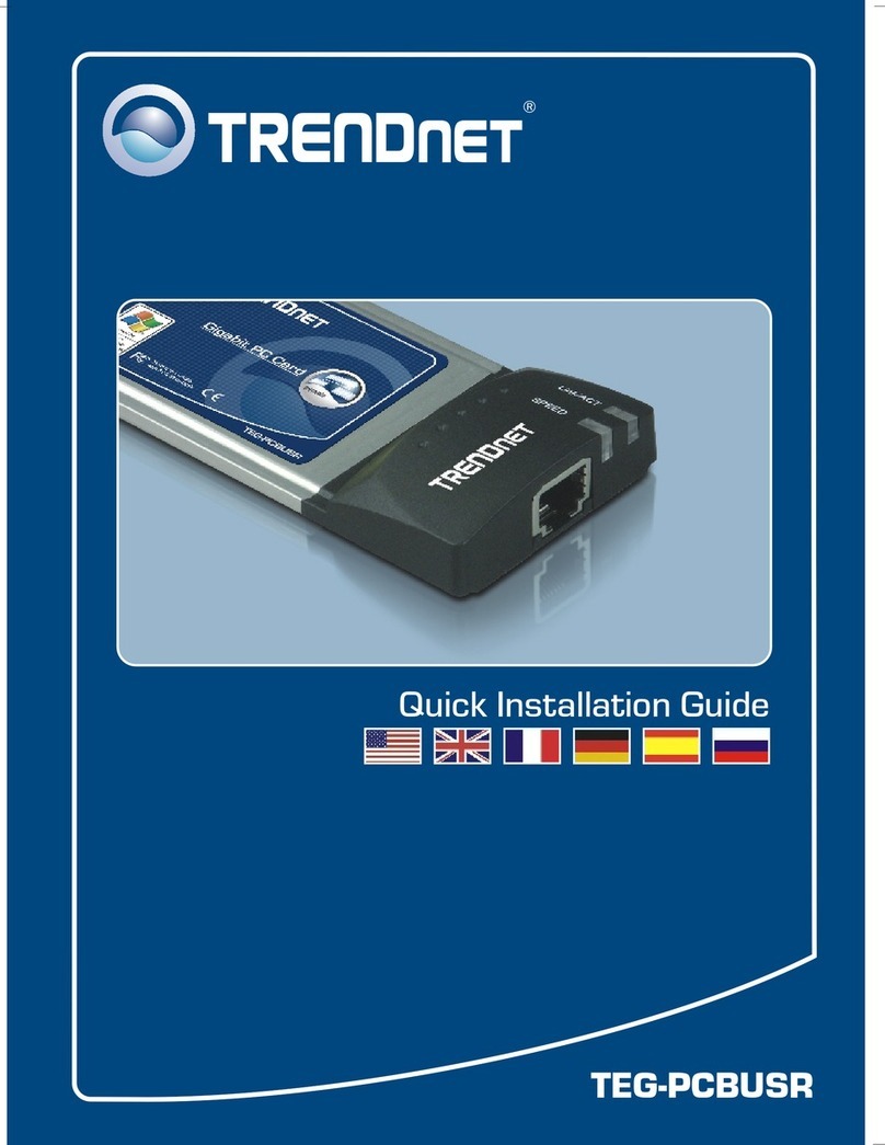TRENDnet TEG-PCBUSR User manual