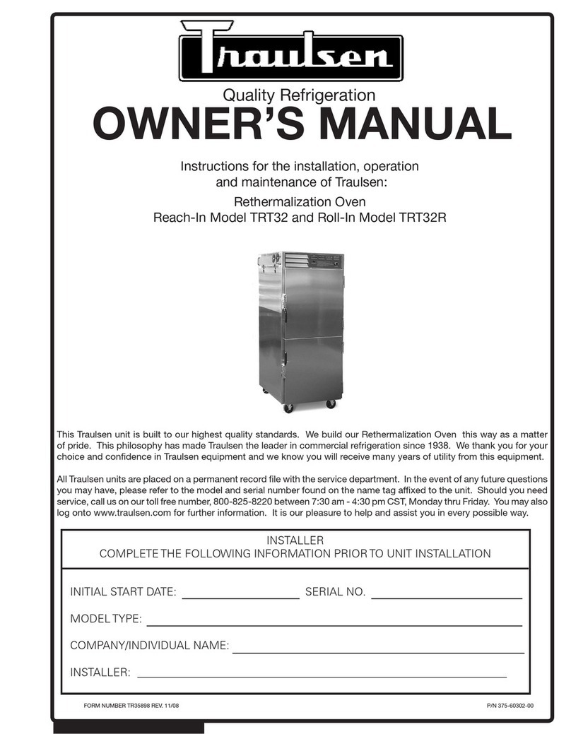 Traulsen TRT32 owner's manual