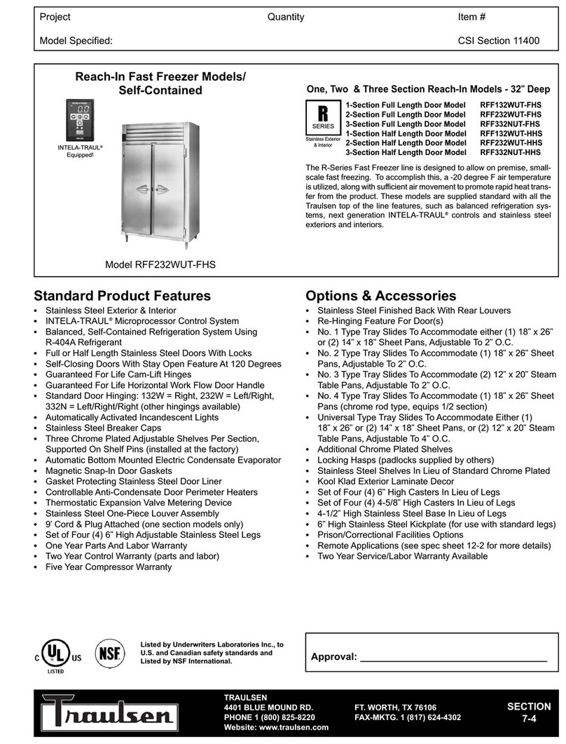 Traulsen RFF132WUT-FHS Specifications