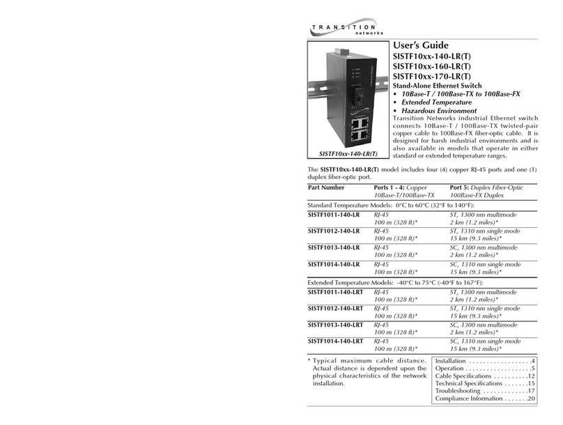Transition Networks SISTF10XX-140-LR(T) user guide Transition Networks SISTF10XX-140-LR(T) user guide