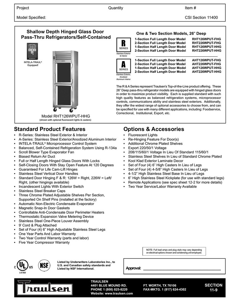 Traulsen RHT126WPUT-FHG User manual