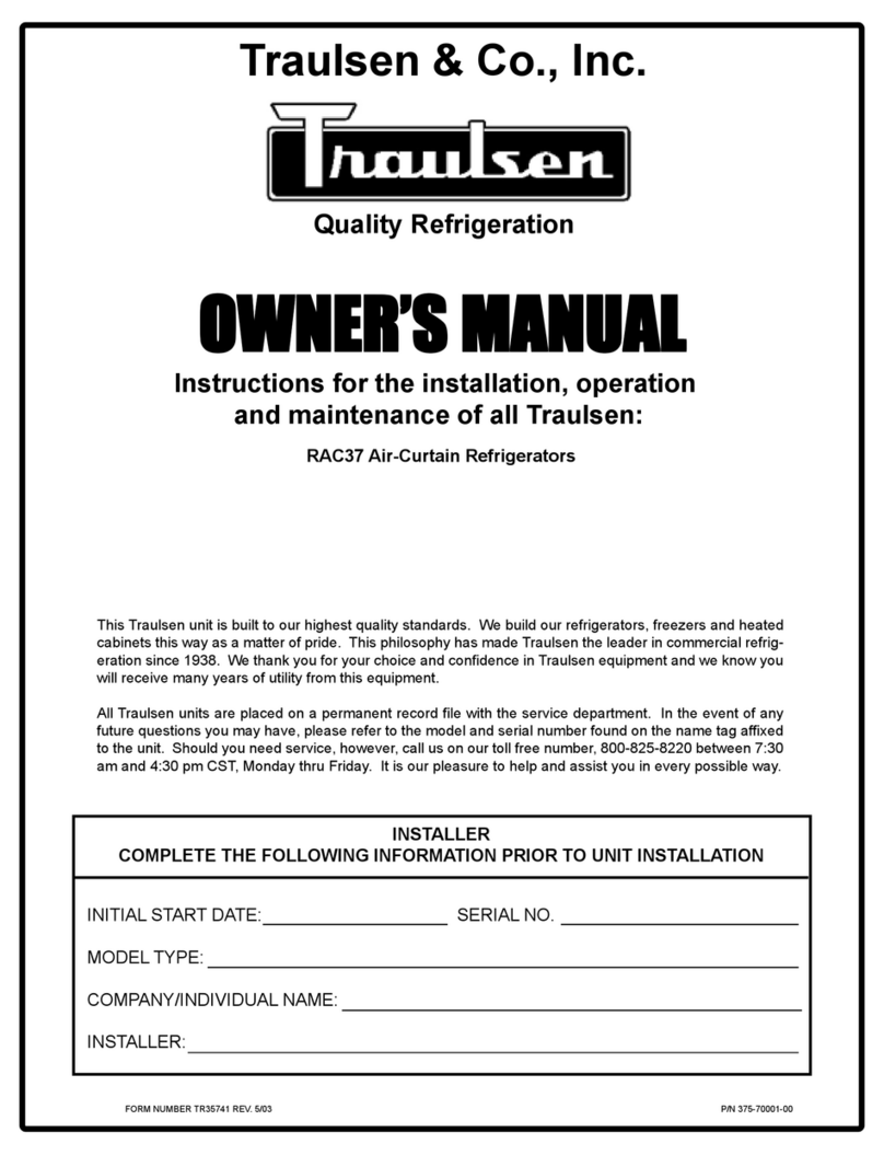 Traulsen RAC3T owner's manual