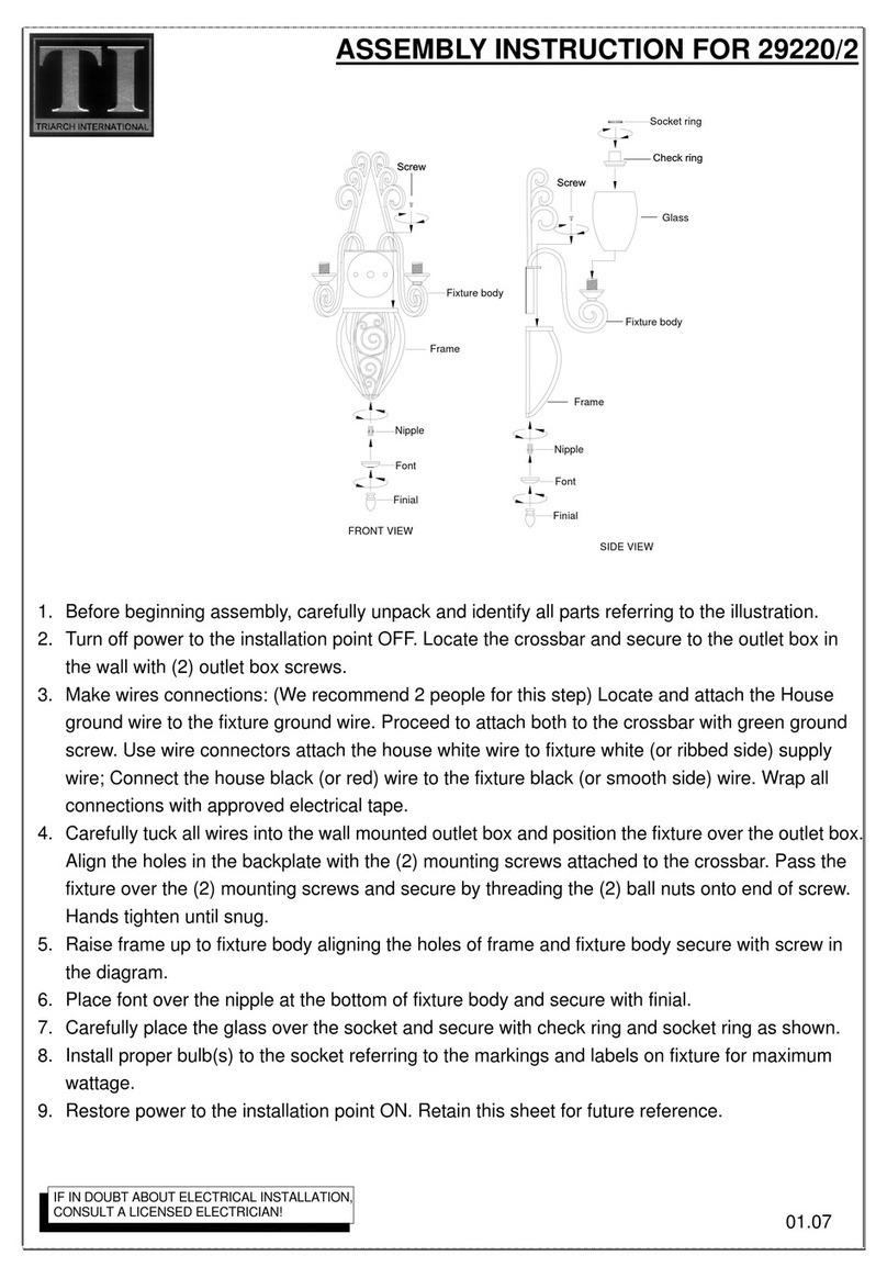 Triarch 29220/2 User manual